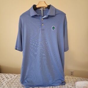 Peter Millar Polo Golf Summer Comfort Size L Aspetuck Valley Country Club logo